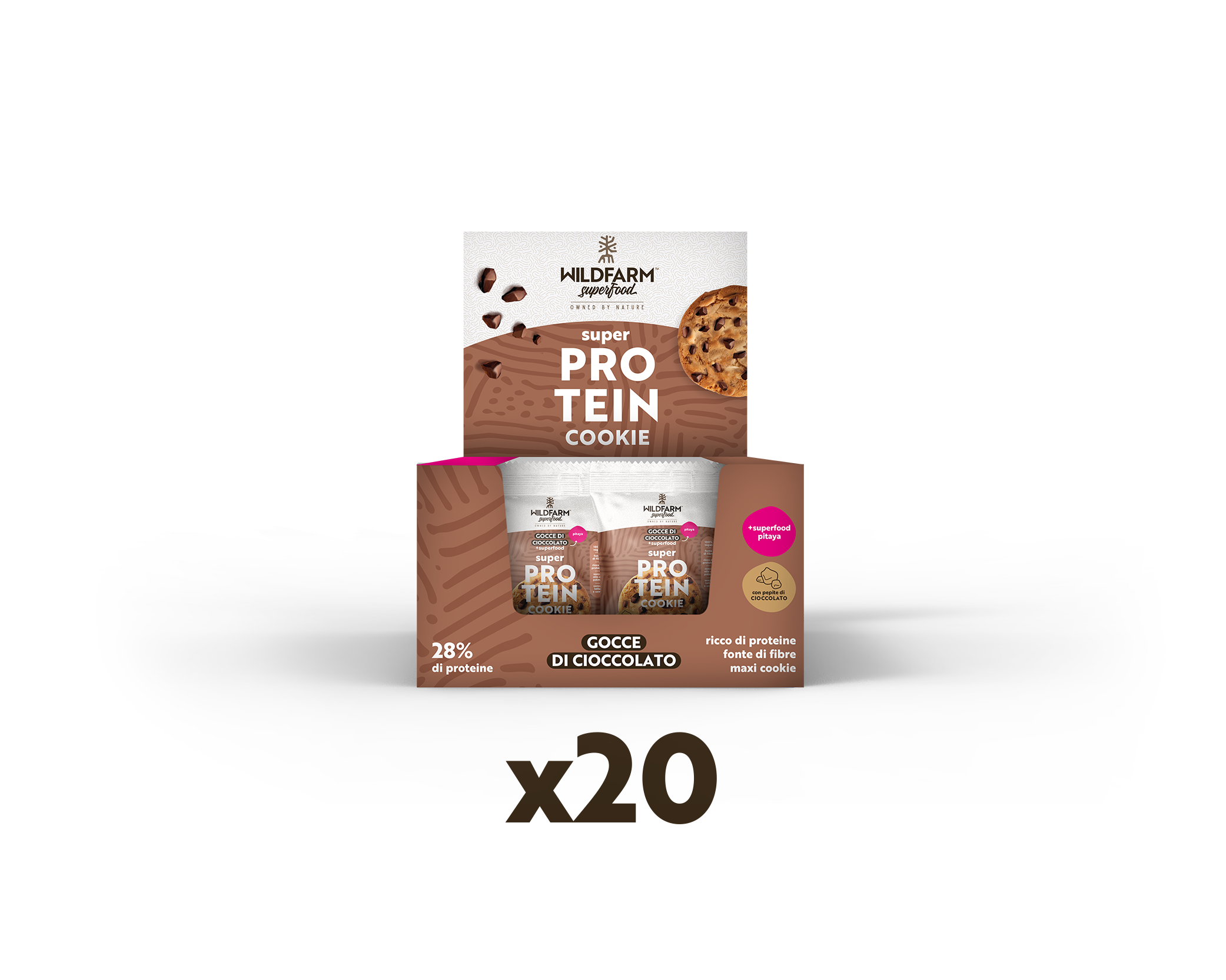 Super Protein Cookie Gocce di cioccolato + Pitaya