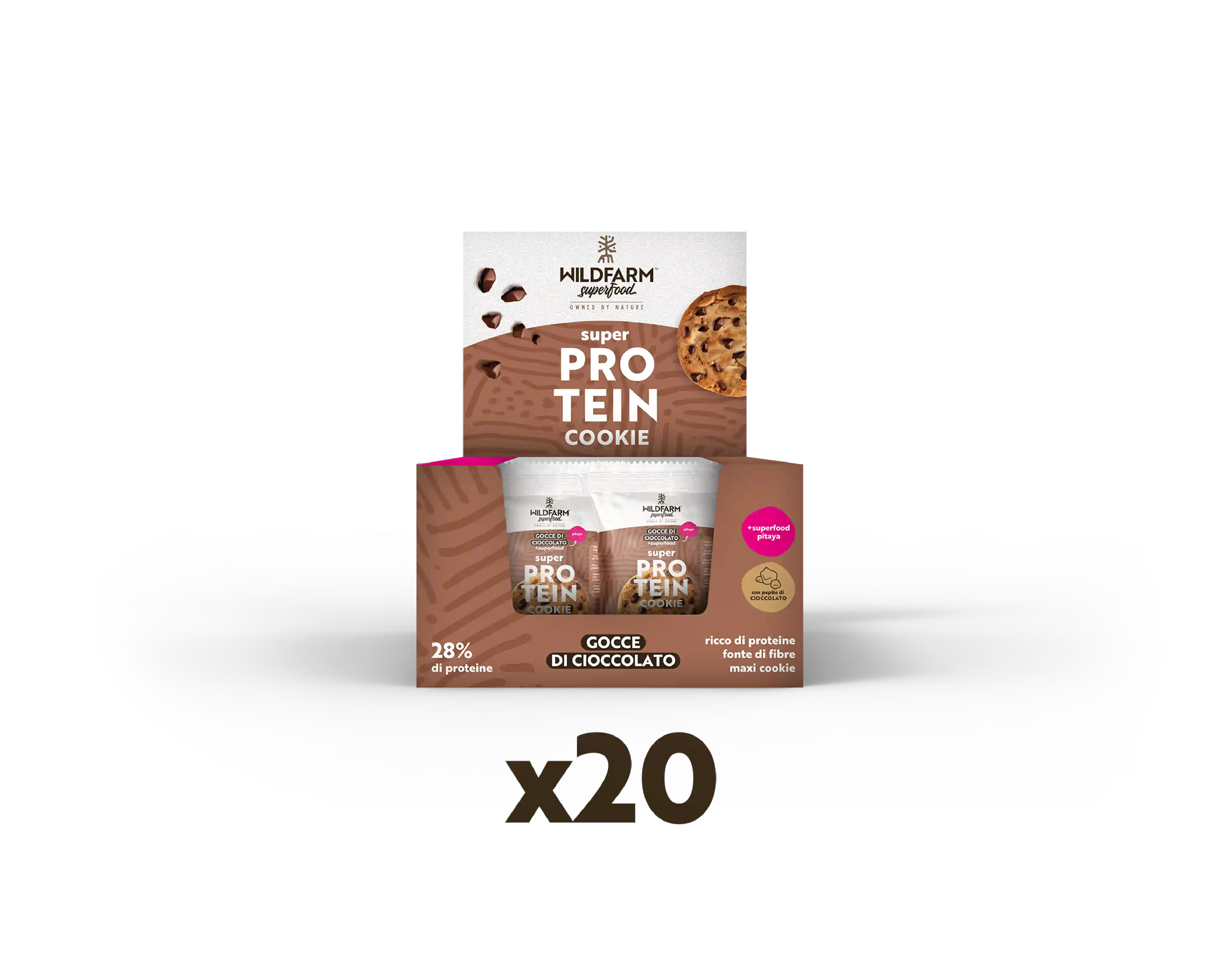 Super Protein Cookie Gocce di cioccolato + Pitaya