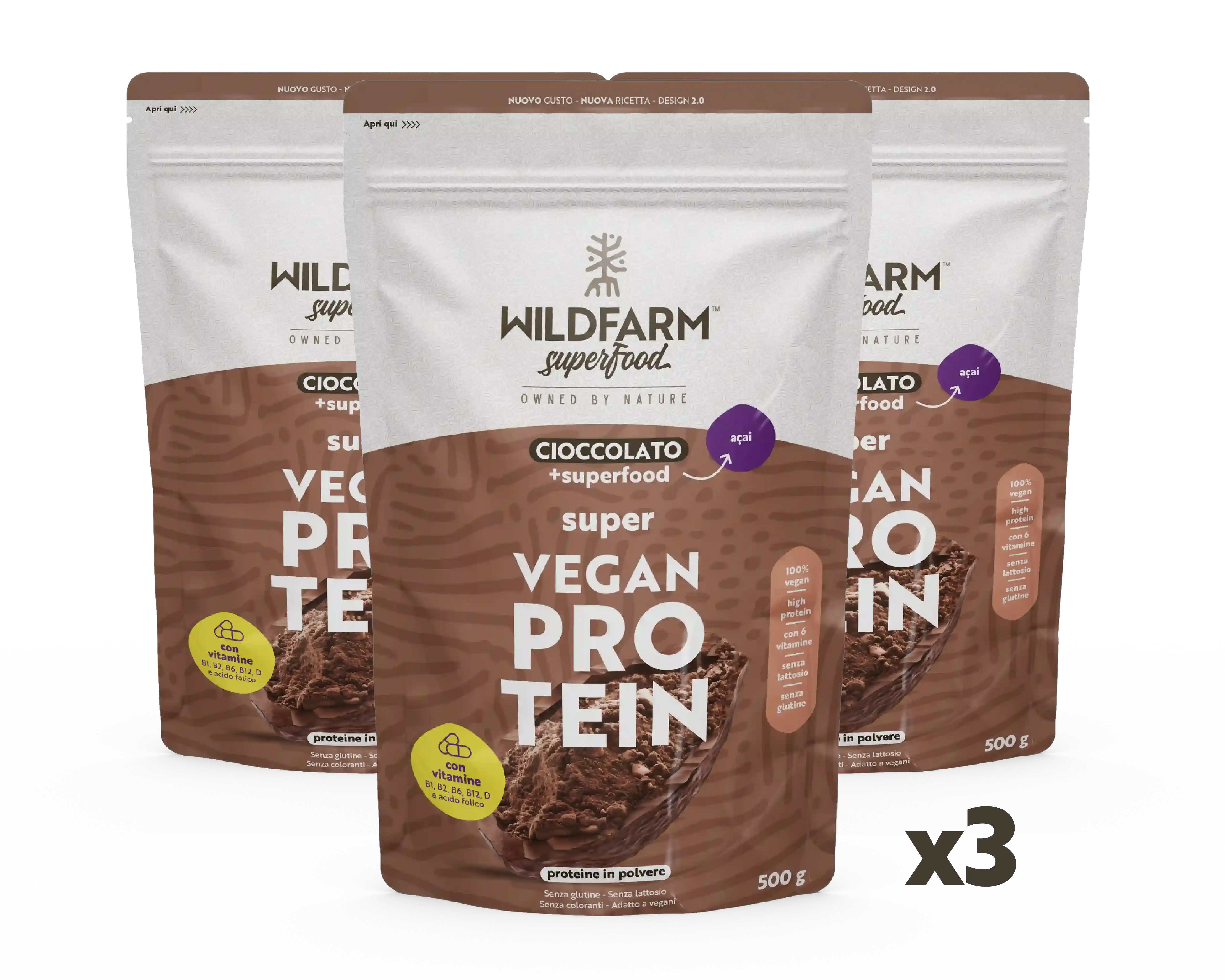 Super Vegan Protein Cioccolato + Açai