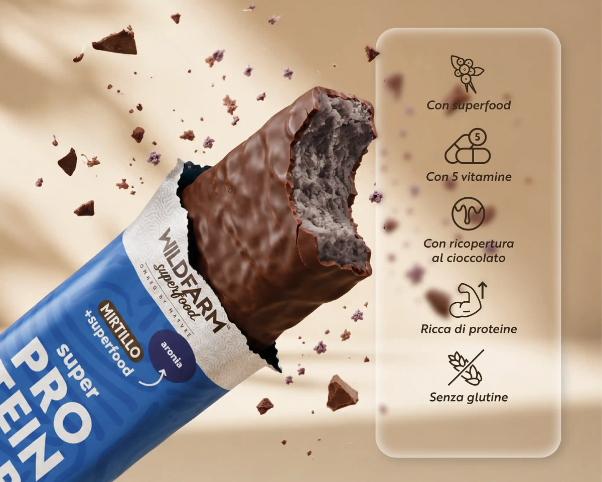 Super Protein Riegel Heidelbeere + Aronia