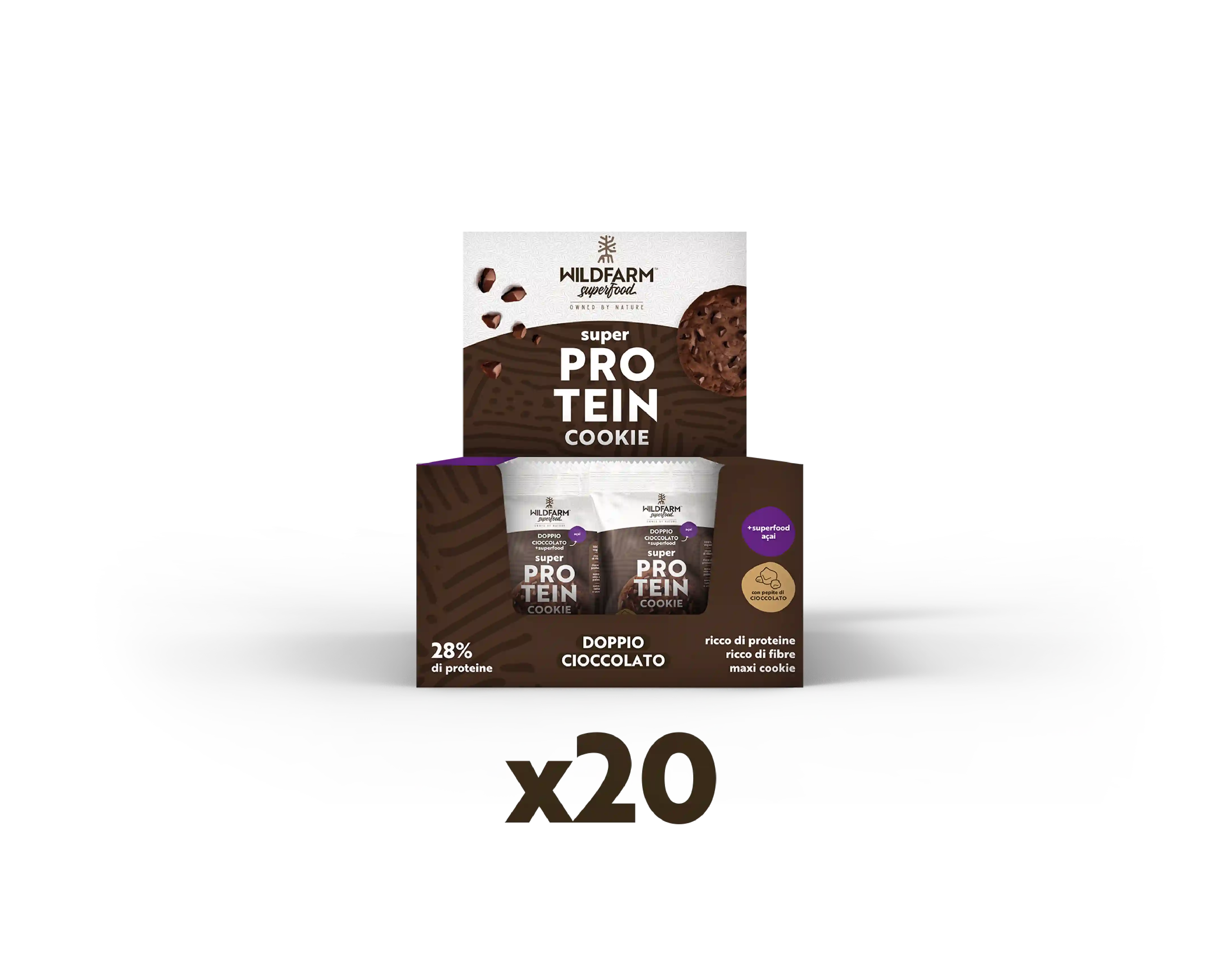 Super Protein Cookie Doppio cioccolato + Açai